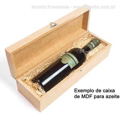 Azeite Fátima 250ml na caixa de MDF