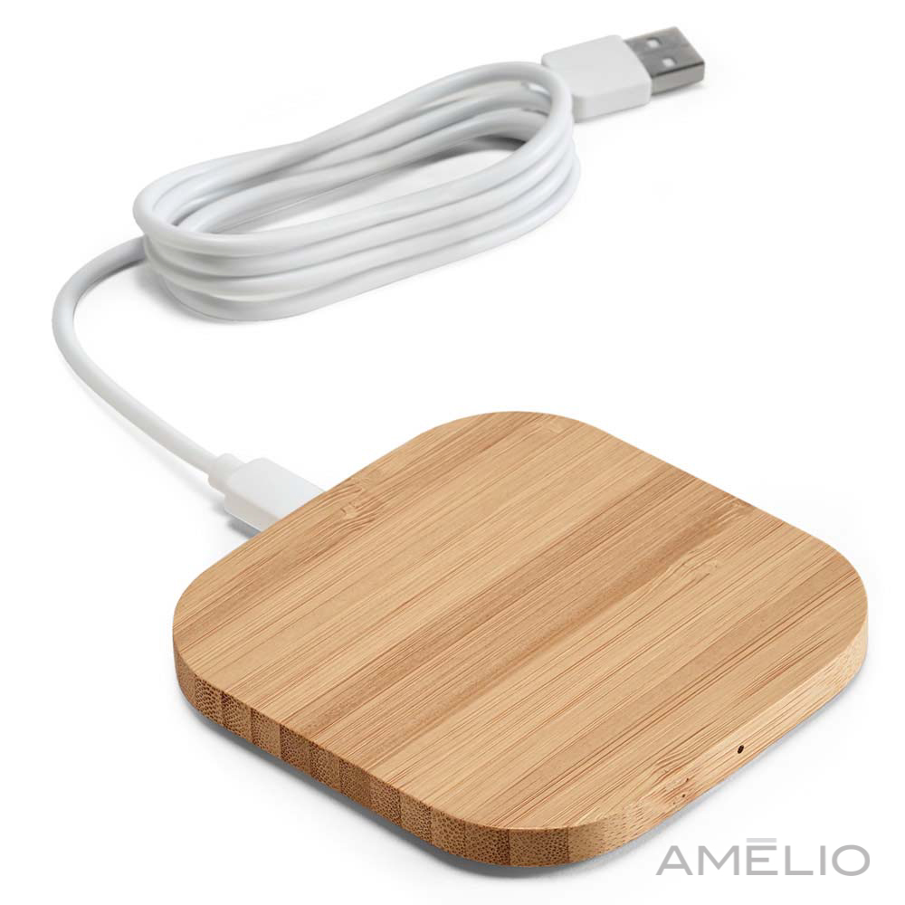 Carregador wireless em bambu