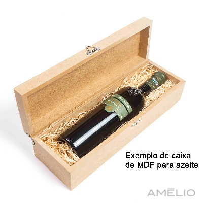 Azeite Carm 500ml na caixa de MDF