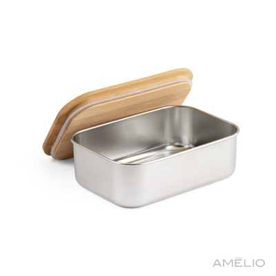 Marmita em aço inox e bambu