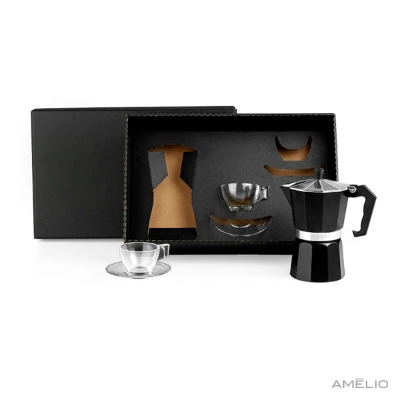 Kit Café com Cafeteira Italiana e 2 Xícaras