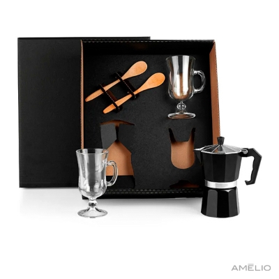 Kit Para Café Com Cafeteira Italiana - 5 Pçs