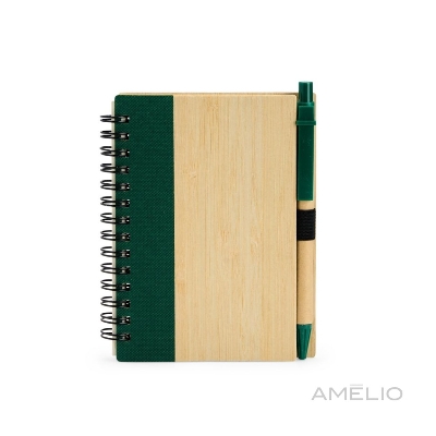 Caderno ecológico com caneta