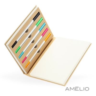 Bloco de Anotações com 5 Canetas