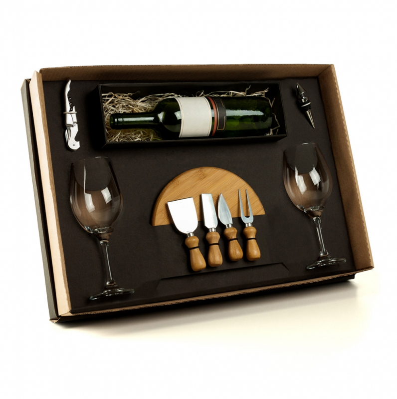 Kit Vinho com Taças Valor Diadema - Kit Vinho e Chocolate